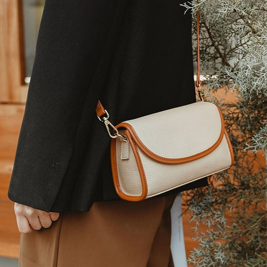 Classic Block Leather Crossbody