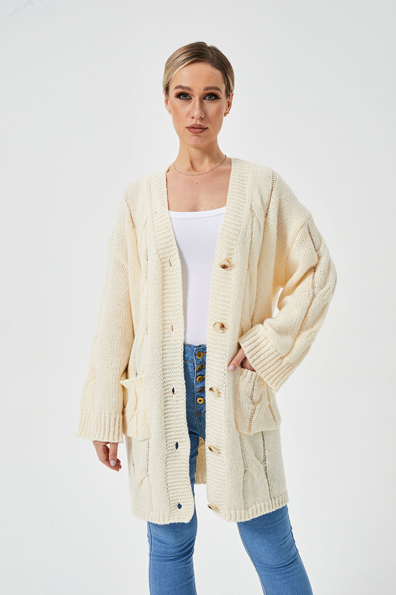 Women's Warm Long Casual Cardigan Sweater