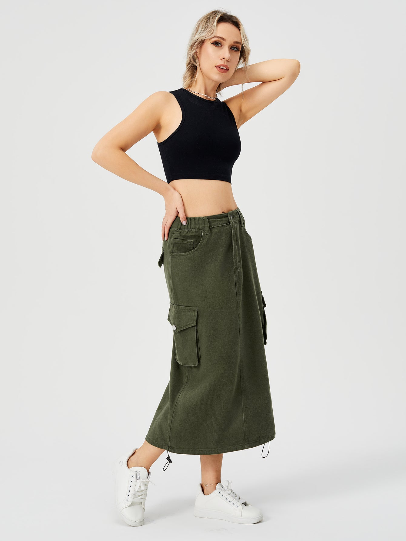 Cargo Long Skirt