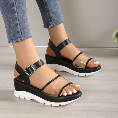 Clear Vision Buckle Sandals