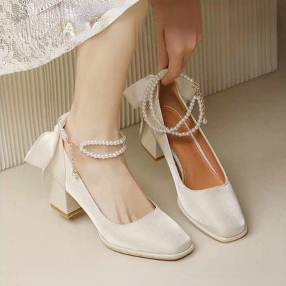 Square Toe High Heels