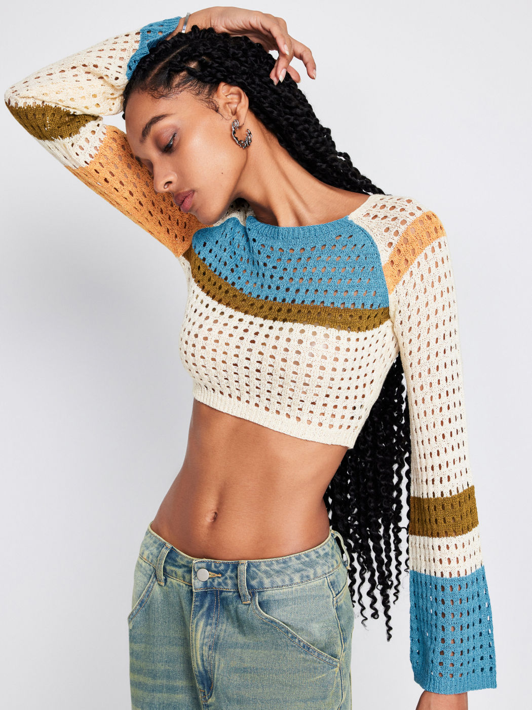 Stitched Hollow Sweater