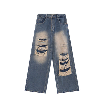 High Street Niche Design Ripped Jeans