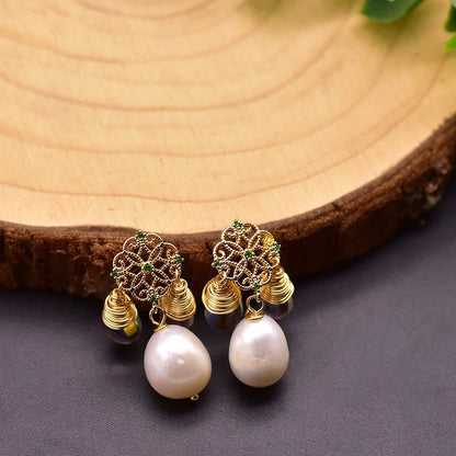 Natural Baroque Edison Pearl Earrings