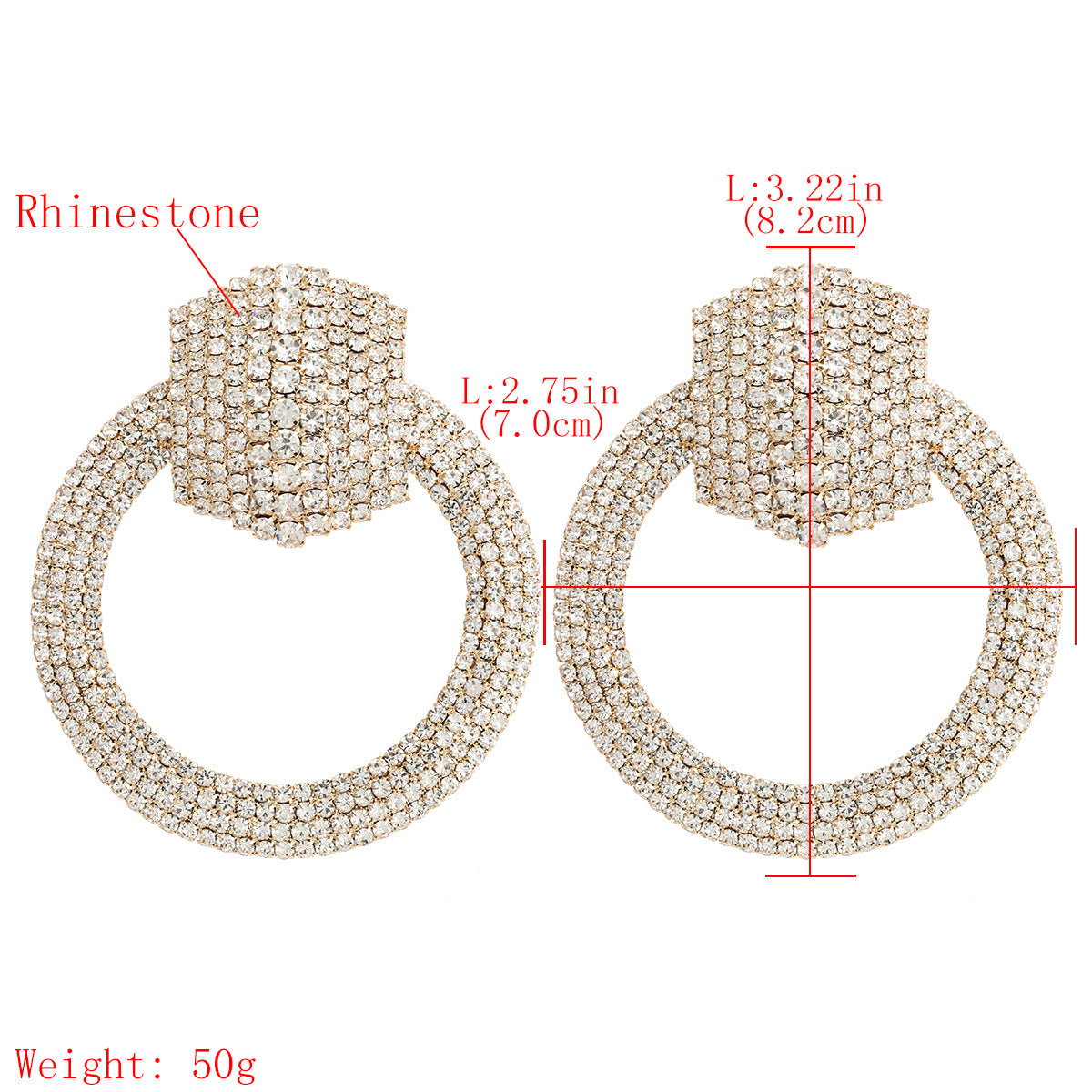 Exaggerated Super Flash Claw Chain Earrings