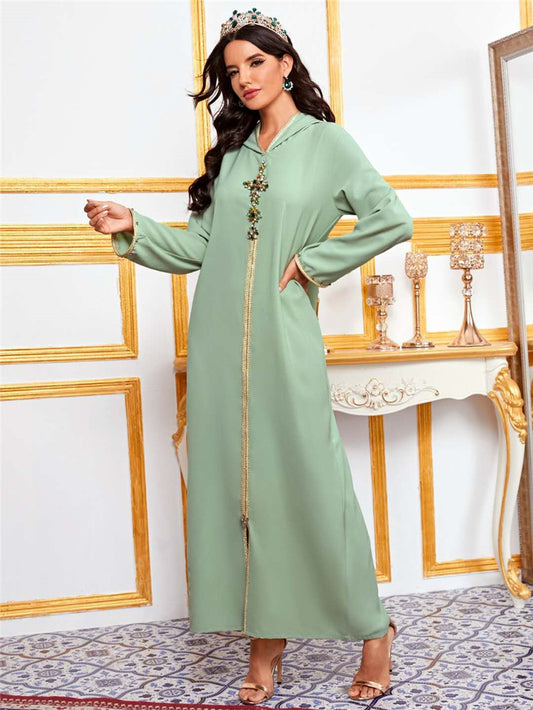 Moroccan Seam Drill Robe Travel Dress