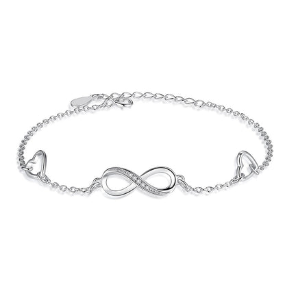 Infinite/Love 925 Sterling Silver Bracelets