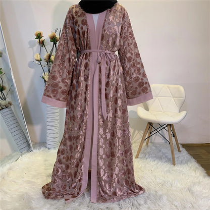 Long Kaftan Abaya Malaysian Robe Cardigan