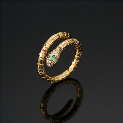 Golden Snake Adjustable Ring