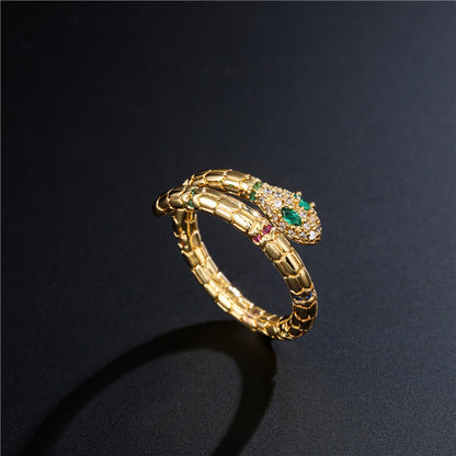 Golden Snake Adjustable Ring