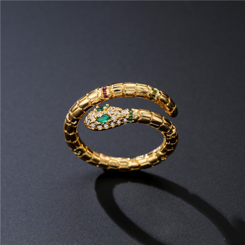 Golden Snake Adjustable Ring