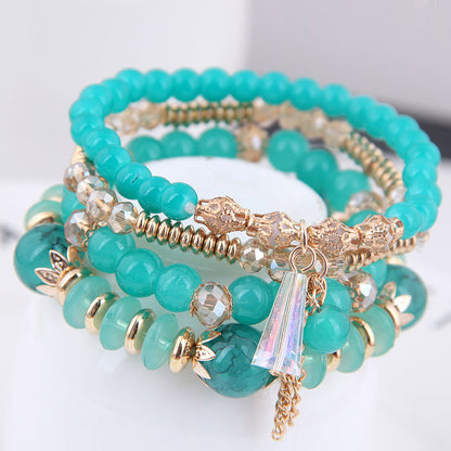 Bohemian Multilayer Multicolor Acrylic Bracelets