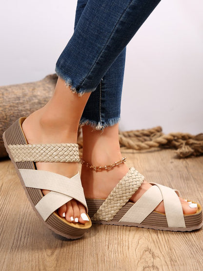 Cross Weave Chic Sandals