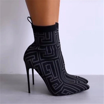 Skyline Stiletto Print Boots