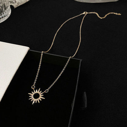 Rhinestone Sun Necklace