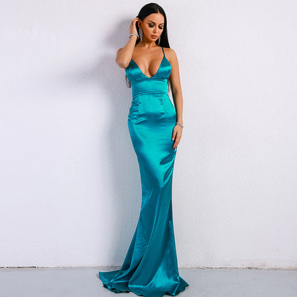 V-Luxe Sling Evening Gown