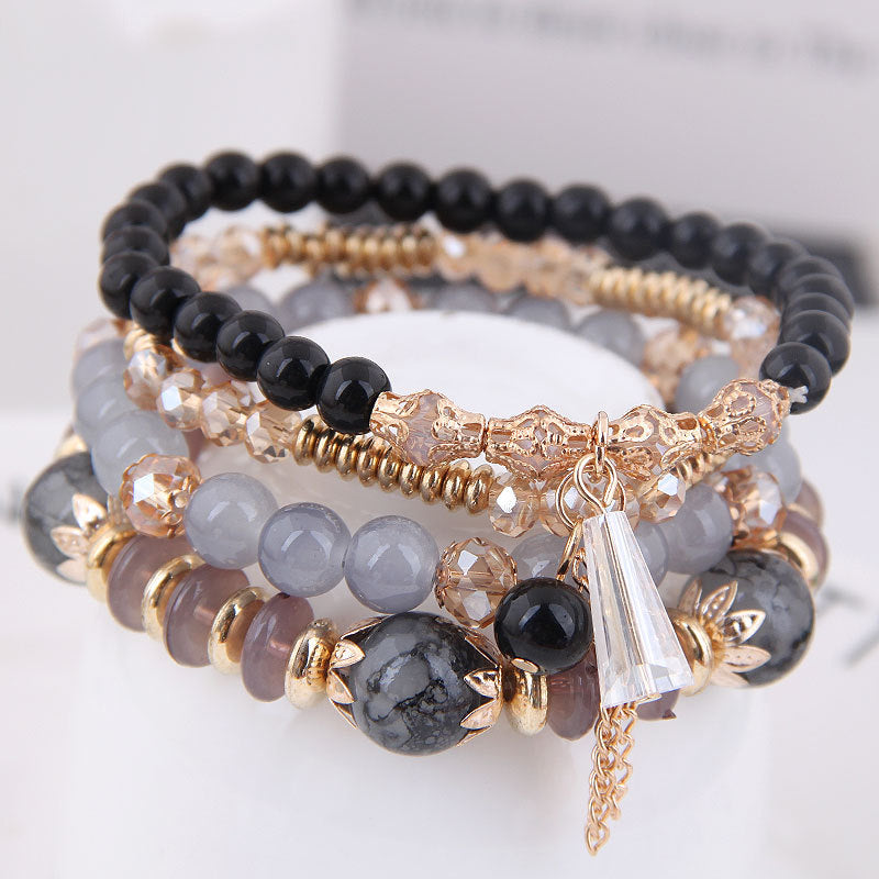 Bohemian Multilayer Multicolor Acrylic Bracelets