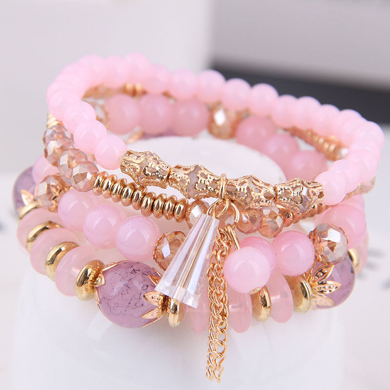 Bohemian Multilayer Multicolor Acrylic Bracelets