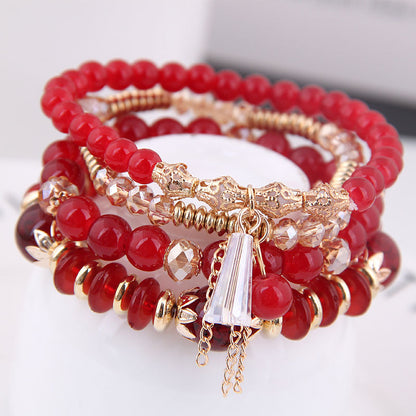 Bohemian Multilayer Multicolor Acrylic Bracelets