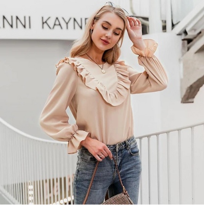 Blouse Long Sleeve Pink Blouse