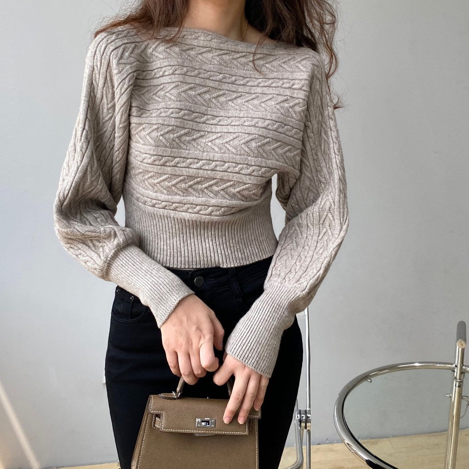 Round Neck Short Sweater