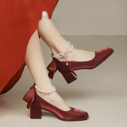 Square Toe High Heels