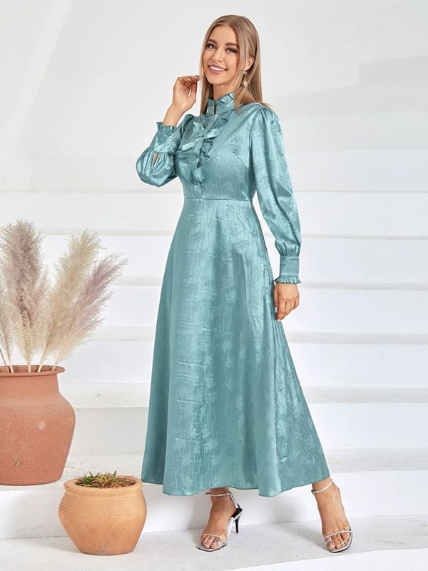 Eastern Elegance Turtleneck Gown