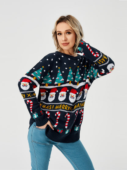 Long Sleeve Crew Neck  Christmas Sweater