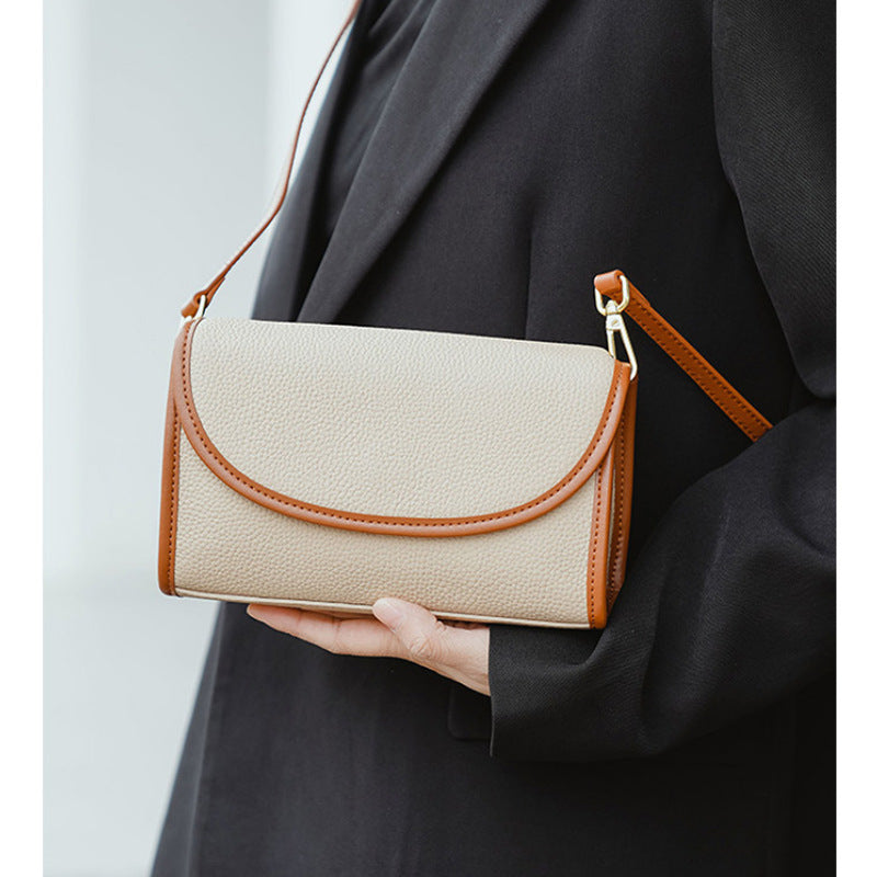 Classic Block Leather Crossbody