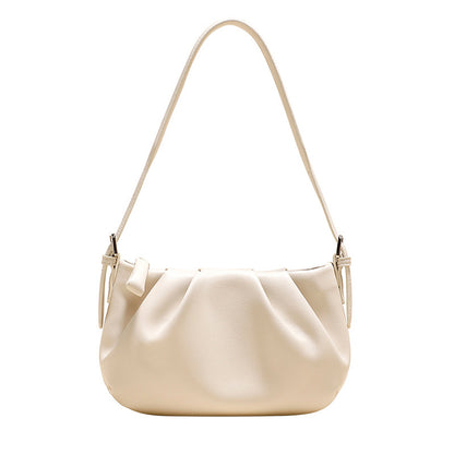 Silky Folded Leather Cloud Bag