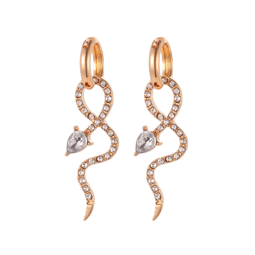 Rhinestone Snake Style Earrings