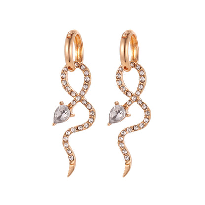 Rhinestone Snake Style Earrings