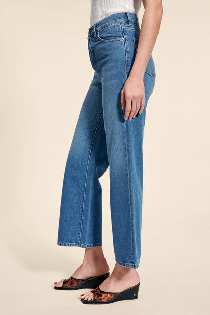 Loose High Waist Straight Retro Women's Jeans