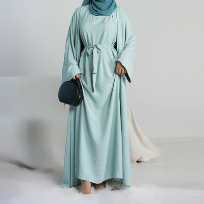 Saudi Arabian Solid Color Two-piece Dress