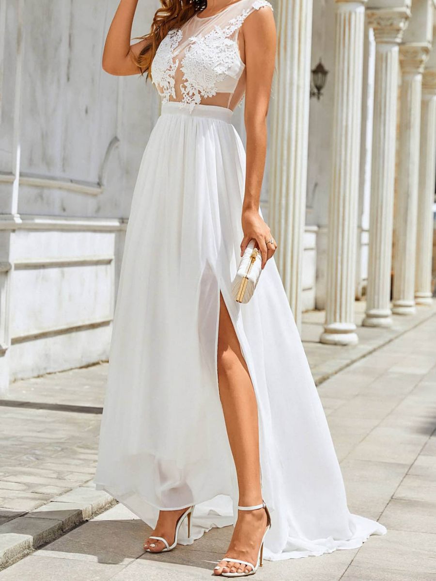 Enchanted Chiffon Lace Gown