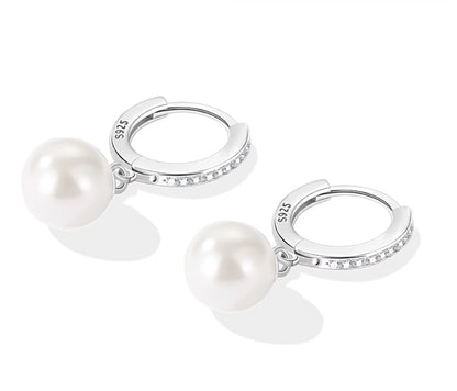 925 Sterling Silver Pearl Earrings Female Ear Clip