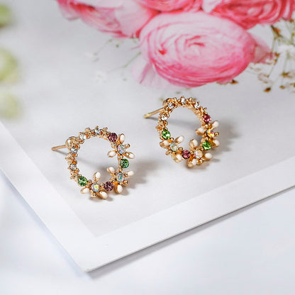 Bohemian Style Wreath Earrings