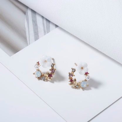 Korean Personality Small Flower Stud Earrings