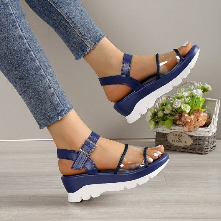 Clear Vision Buckle Sandals