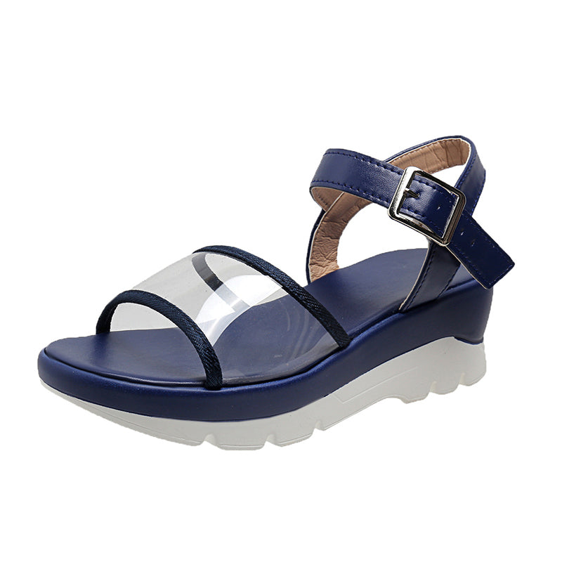 Clear Vision Buckle Sandals