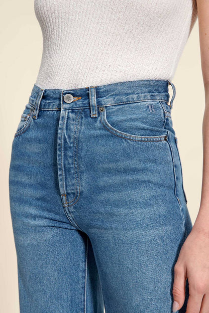 Loose High Waist Straight Retro Women's Jeans