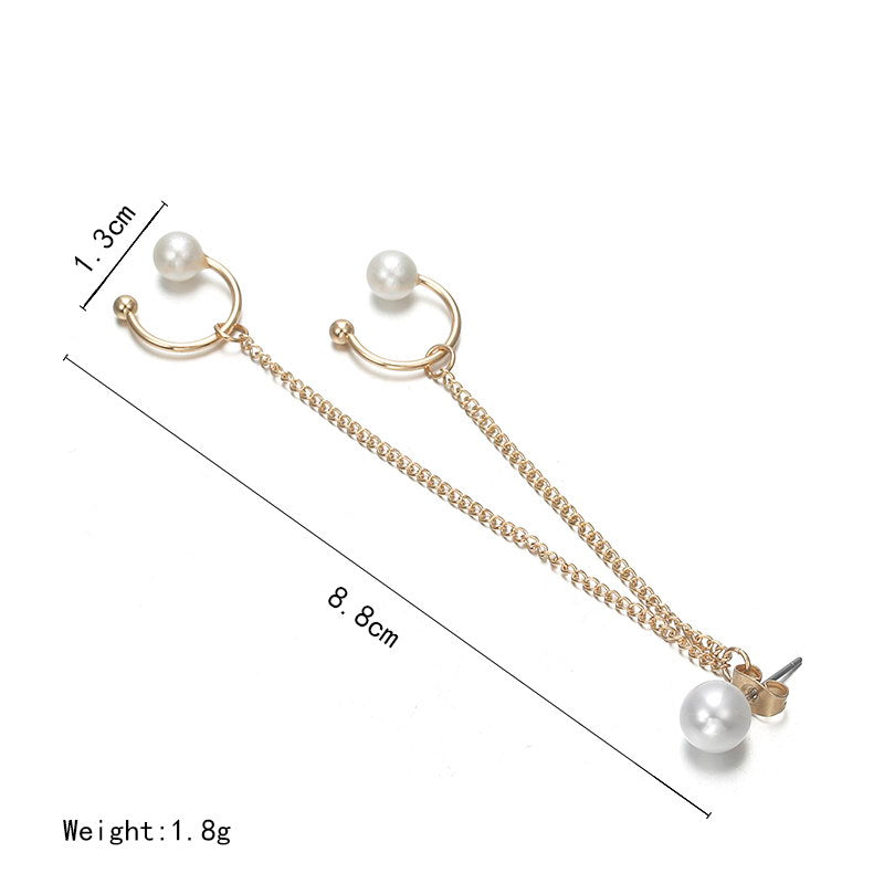 Pearl Chain Ear Clip