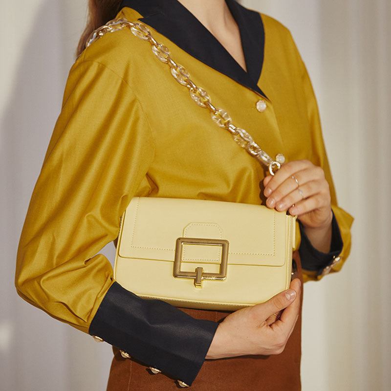 Couture Textured Cowhide Shoulder Bag