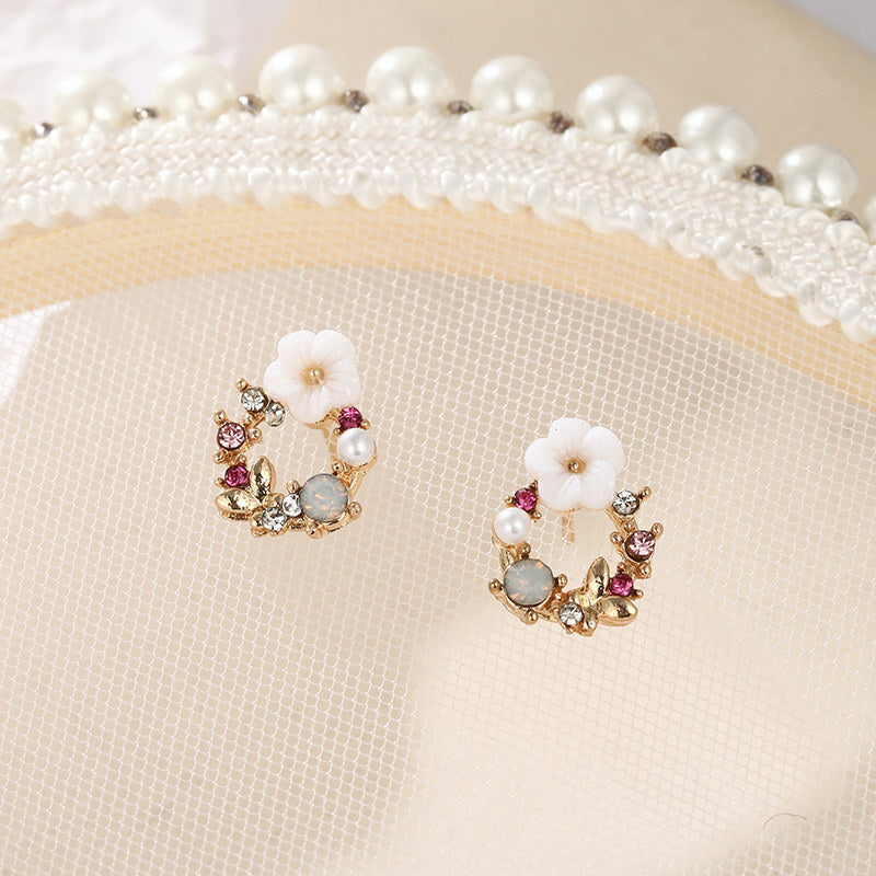 Korean Personality Small Flower Stud Earrings