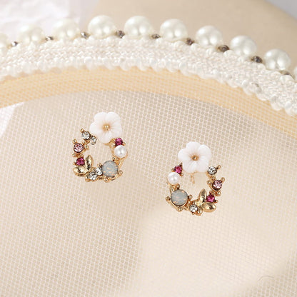 Korean Personality Small Flower Stud Earrings