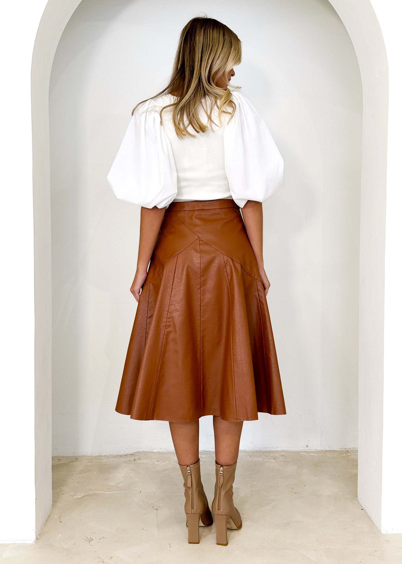 Prestige Pleat Midi Skirt