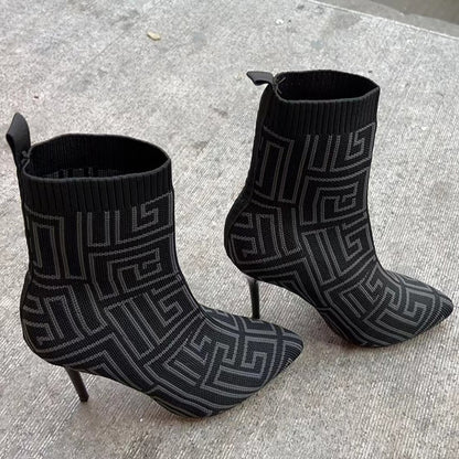 Skyline Stiletto Print Boots