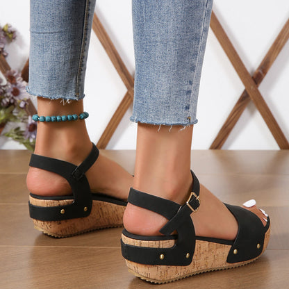 Roman Wedge Sandals