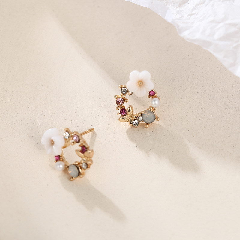 Korean Personality Small Flower Stud Earrings