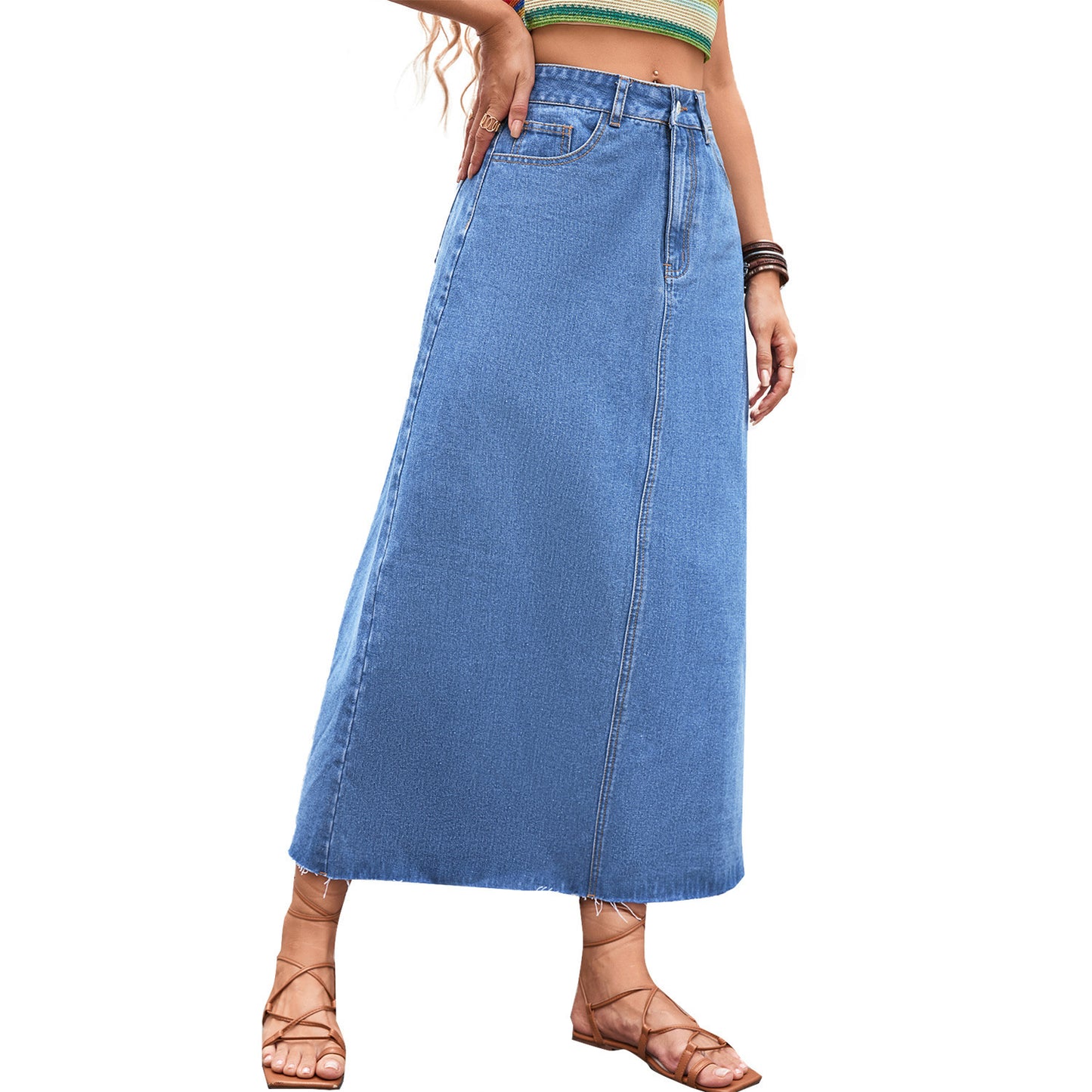 Trendsetter Slimming Denim Skirt